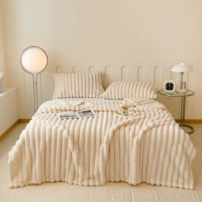 Luxurious Super Soft Faux Rabbit Fur Blanket