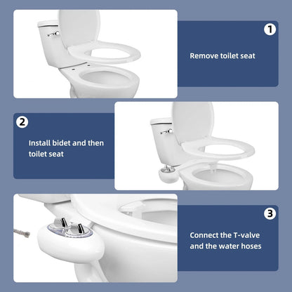 GentleClean Dual Nozzle Bidet Attachment